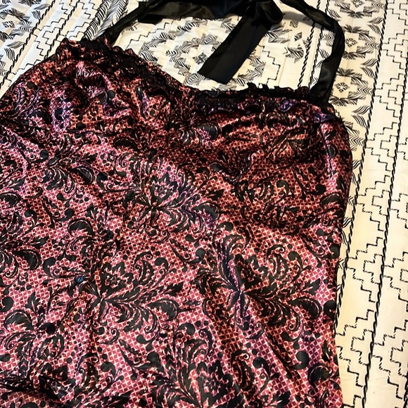 Torrid Floral Lace Ruffled Haltertop Nightie Size 3 - Picture 4 of 7